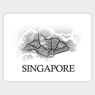 Singapore State Map - Cartography Artwork Sticker